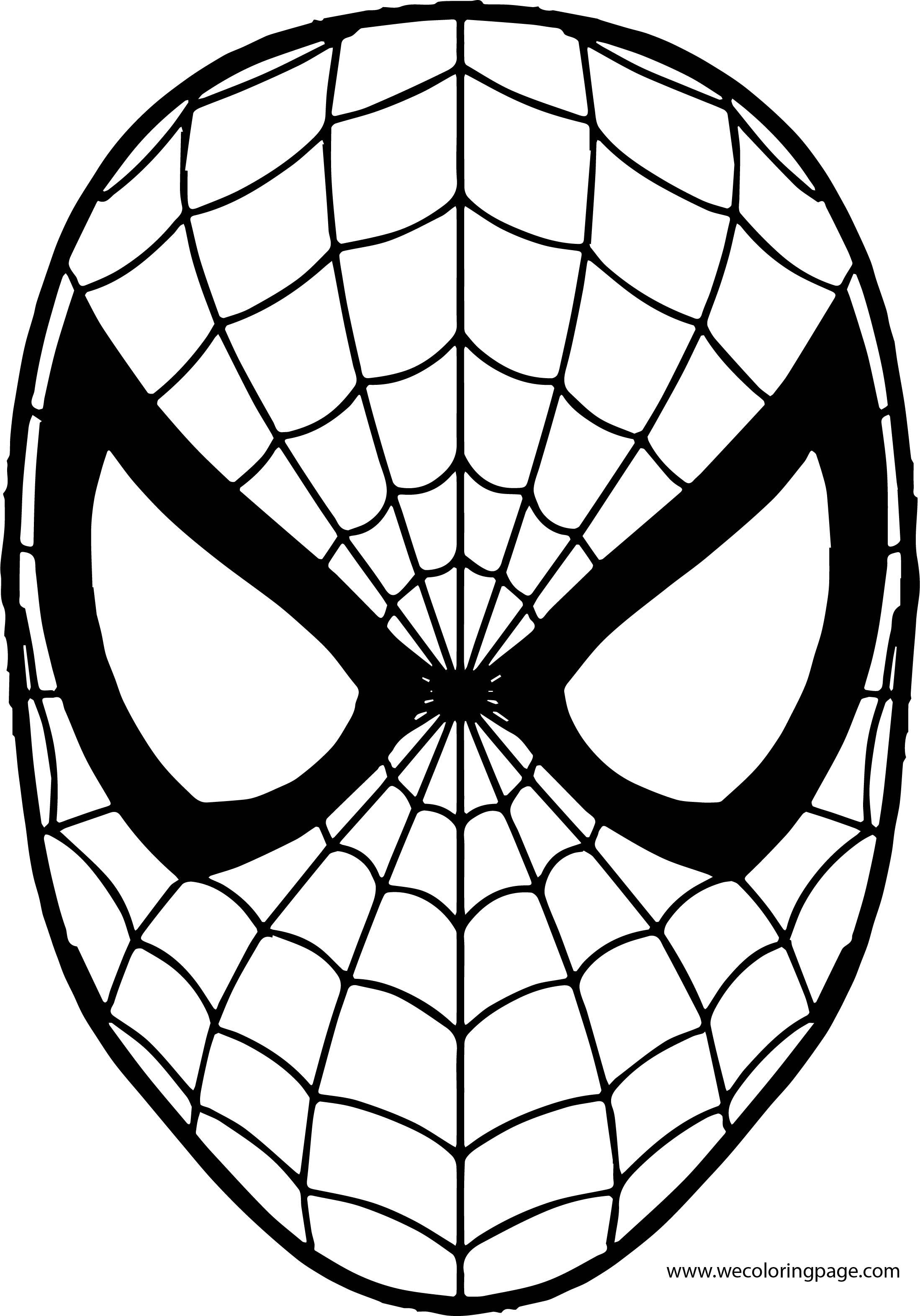 Coloring pages kids: Spiderman Mask Coloring Sheet
