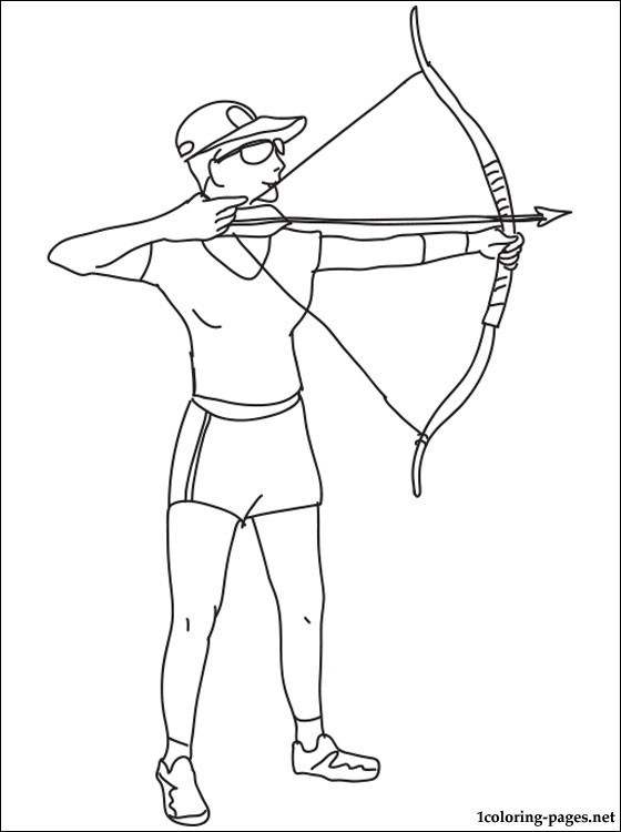 Target archery coloring page | Coloring pages