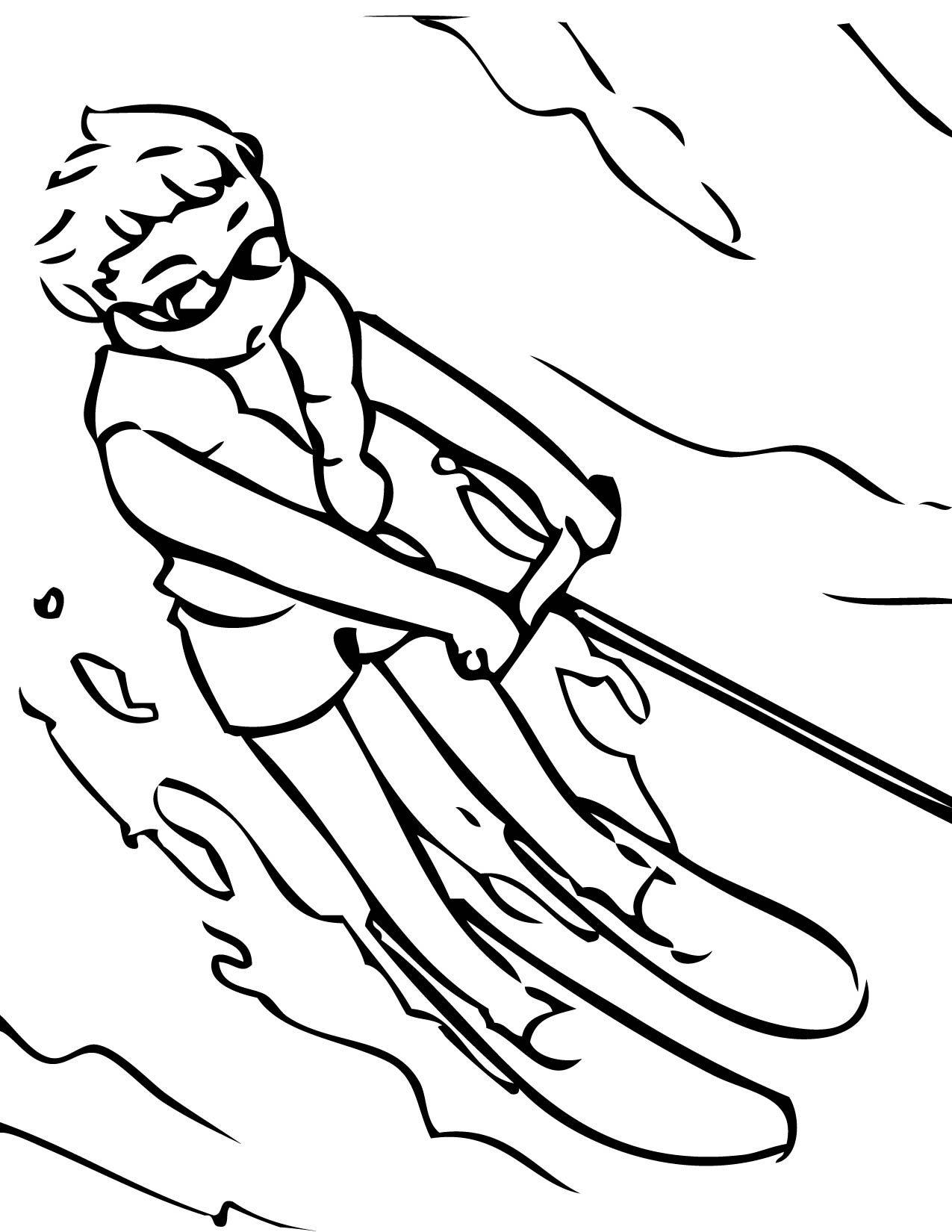Kids Fun Coloring Water Skiing Waterskiën Boat Boat Coloring Pages Coloring  page digger colouring pictures circle time games apple coloring easy  construction paper crafts for toddlers easy arts and crafts for toddlers