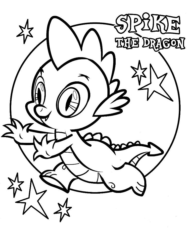 My Little Pony Coloring Pages Spike #littleponycoloringpages #spike | My  little pony coloring, My little pony twilight, Horse coloring pages