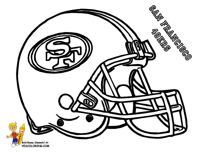 Pro Football Helmet Coloring Page | NFL Football | Free Coloring