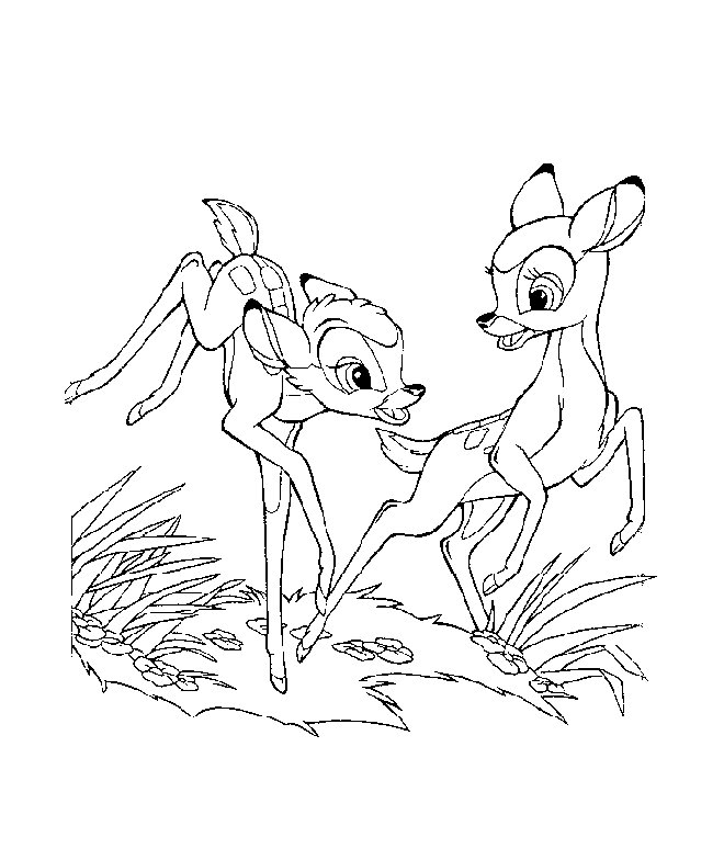 Bambi Coloring Pages - Coloringpages1001.