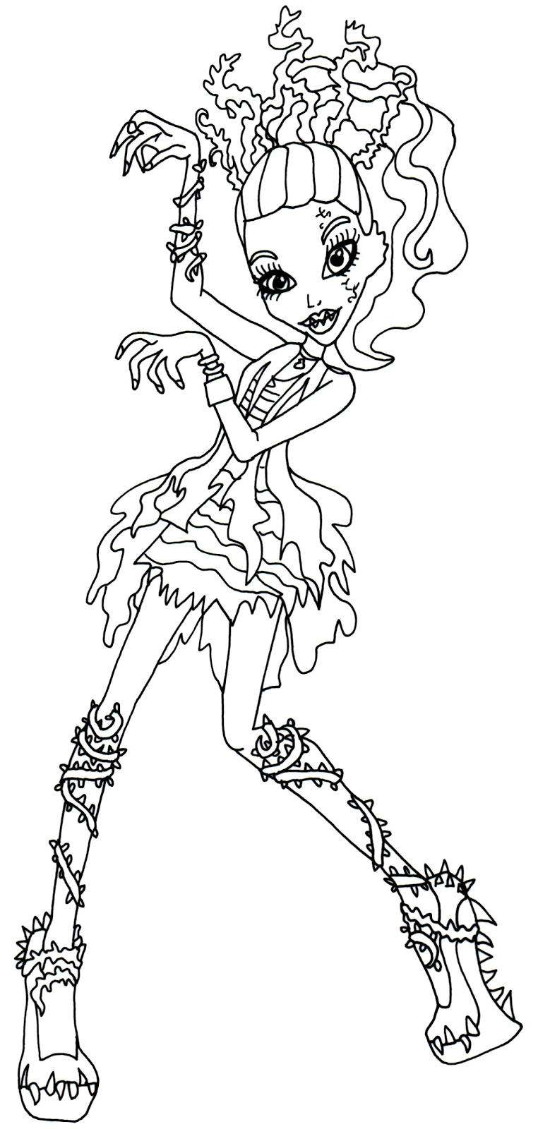 Monster High Coloring Pages Venus Mcflytrap - HiColoringPages