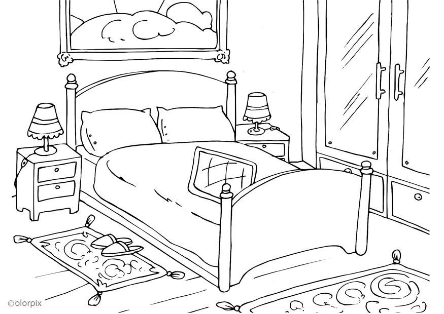 bedroom coloring pages - Bedroom Design Ideas