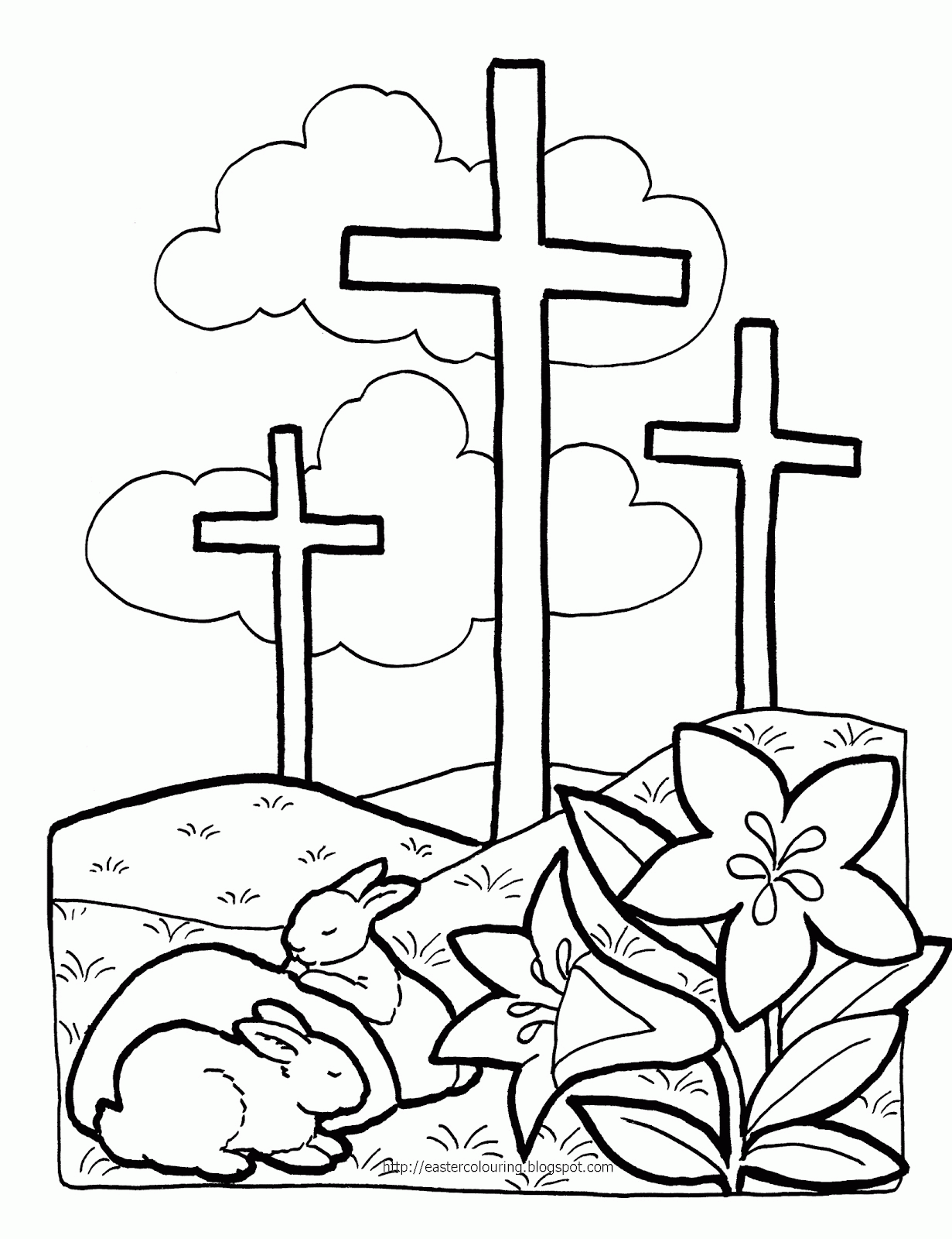 Jesus Easter Coloring Pages To Print Religious Easter Colouring ...