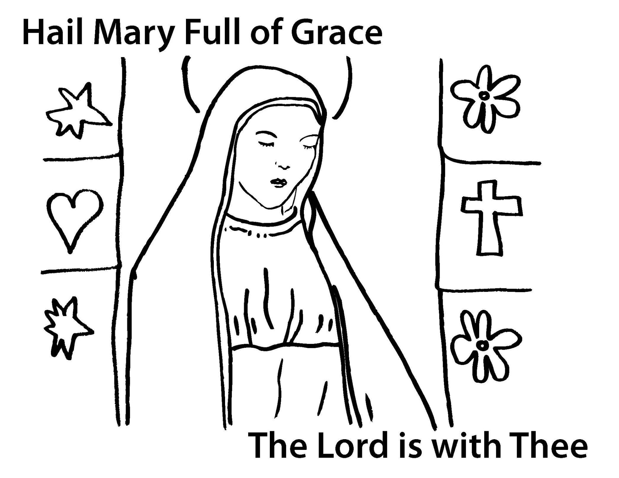 Mary Mother Of God Coloring Page Clipart - Free to use Clip Art ...