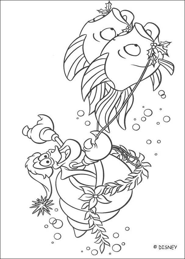 The Little Mermaid coloring pages - Ariel and King Triton