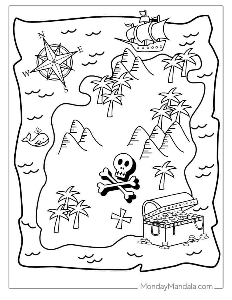 28 Pirate Coloring Pages (Free PDF Printables)