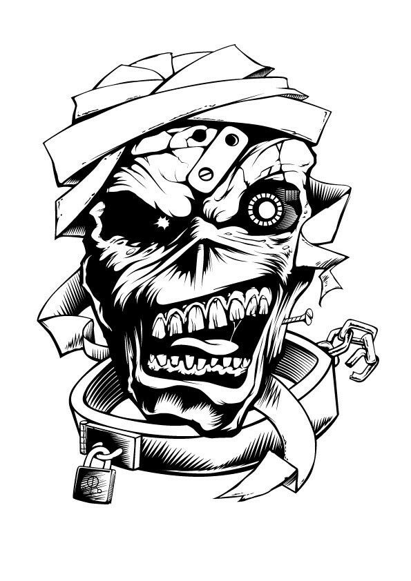 Pin by Bruce Jackson on decals | Iron maiden tattoo, Iron maiden eddie,  Skull art