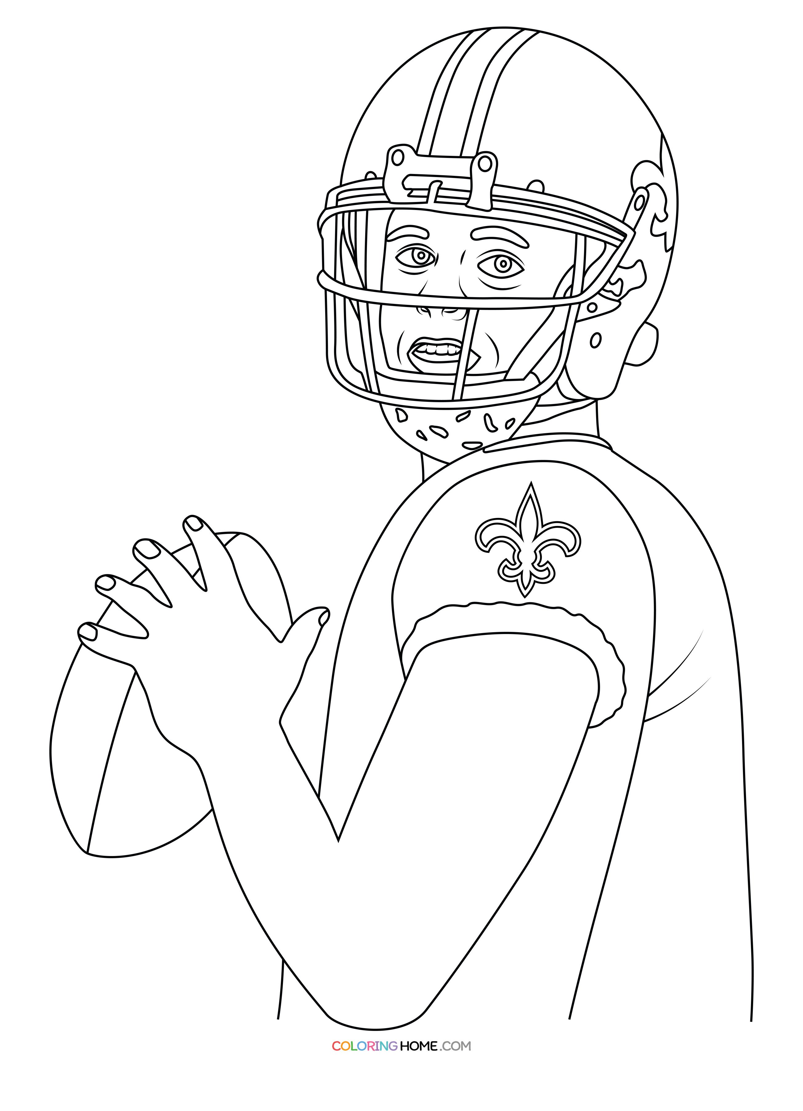 Derek Carr coloring page