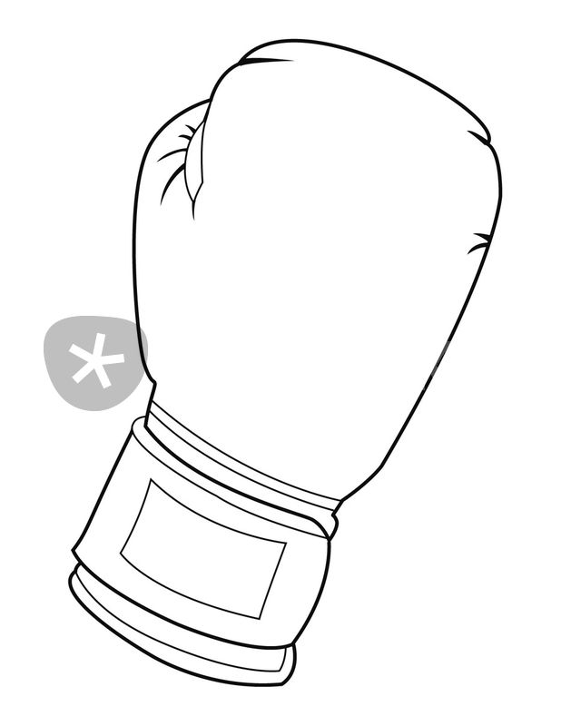 Black and white boxing glove