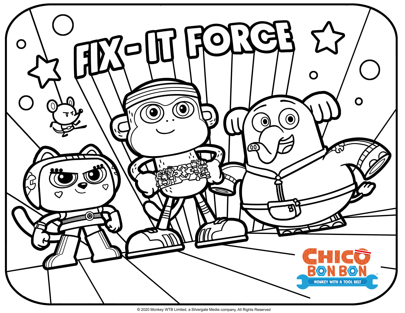 Chico Bon Bon - Fix-it Force colouring ...