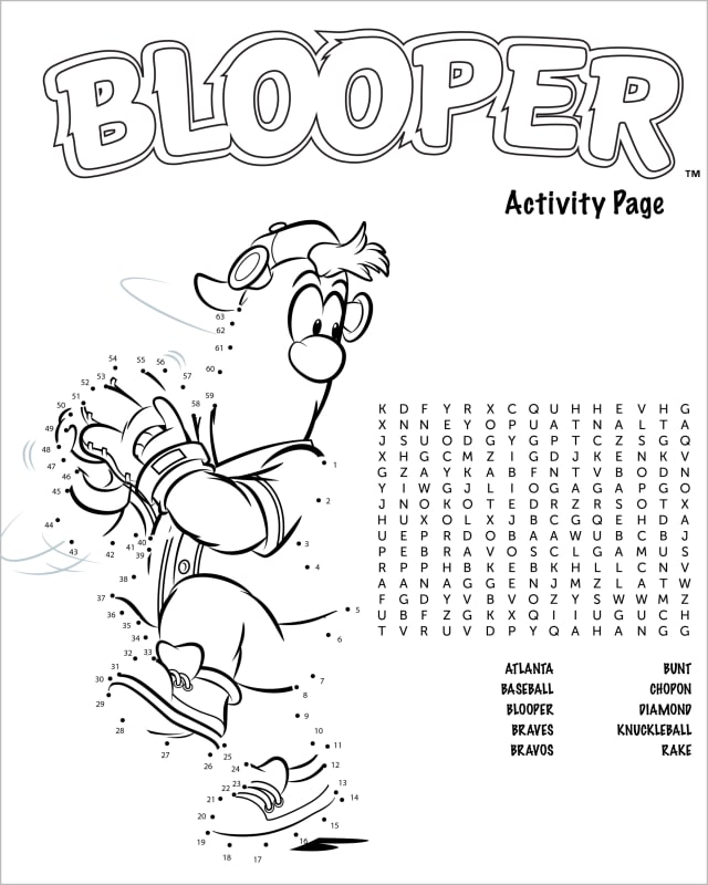 Blooper's Activities | Atlanta Braves