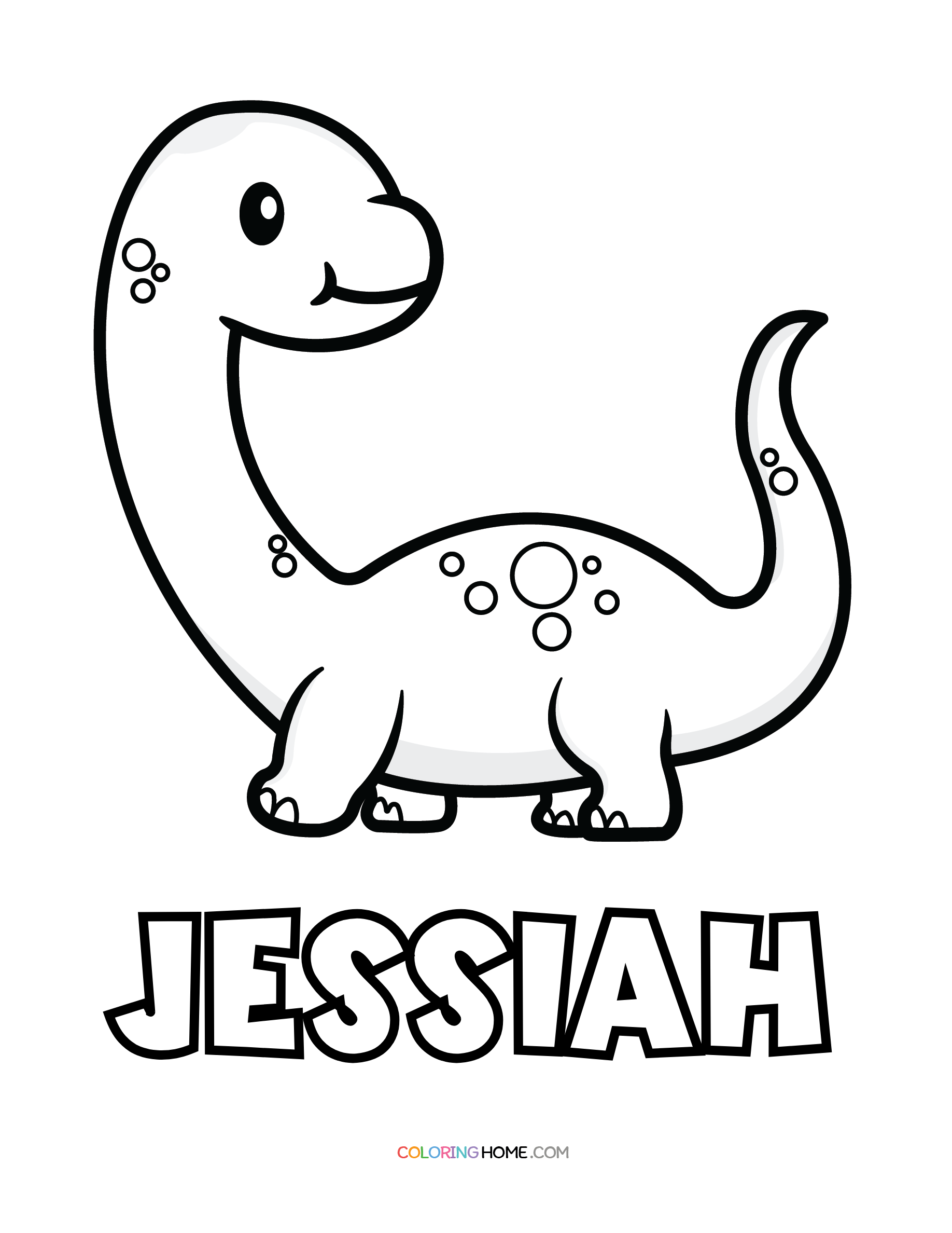Jessiah dinosaur coloring page