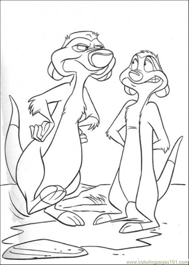 meerkat from the lion king coloring page - Clip Art Library