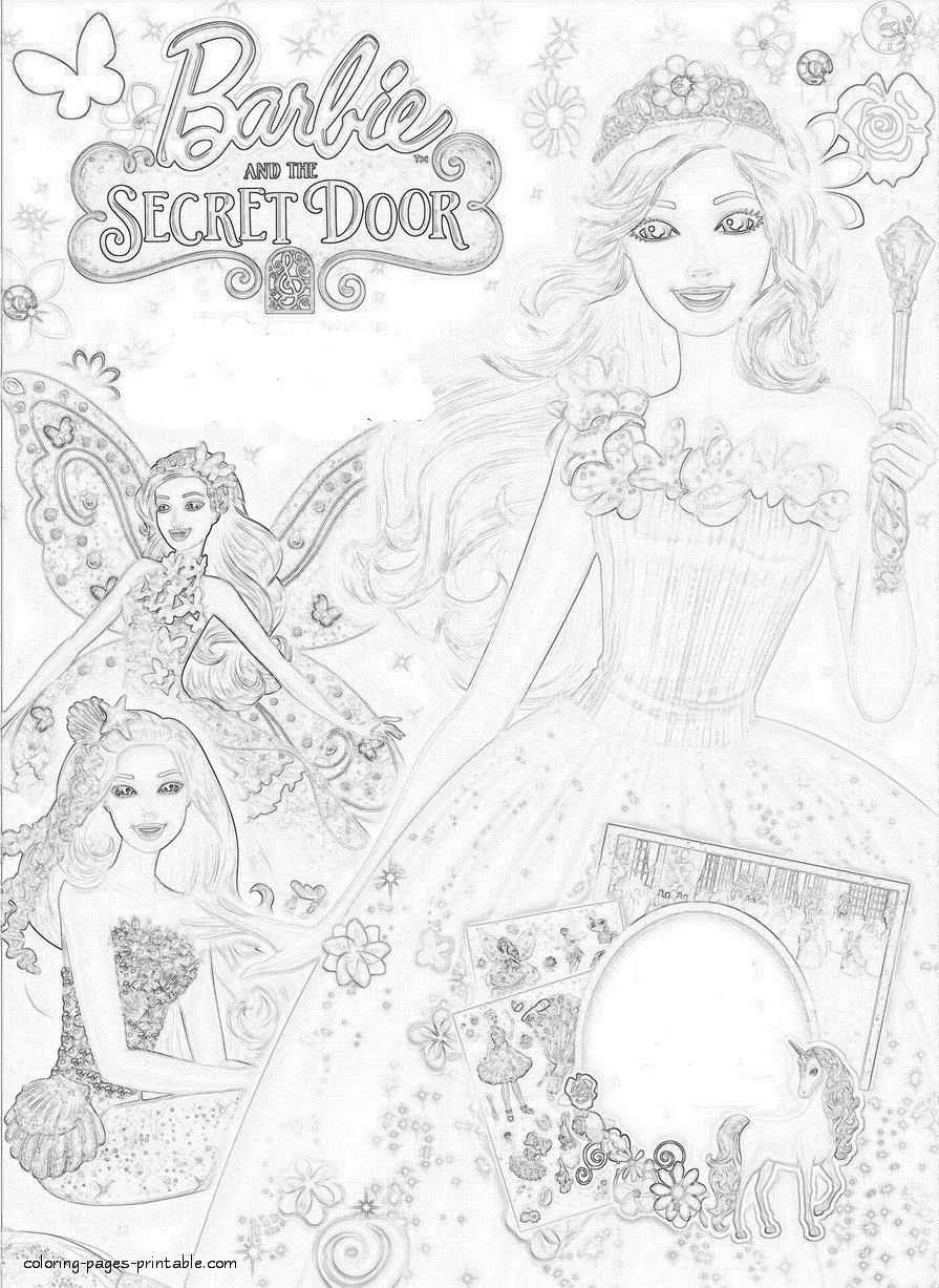 Barbie secret printable coloring pages || COLORING-PAGES-PRINTABLE.COM