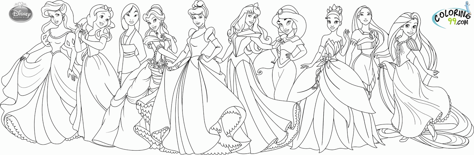 Belle And Cinderella Coloring Pages - Coloring Pages For All Ages