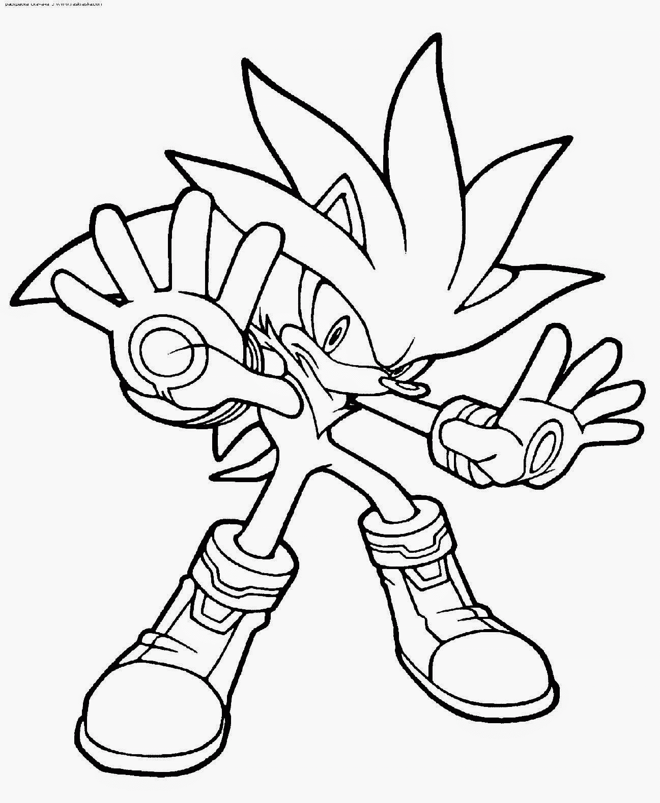 sonic coloring pages to