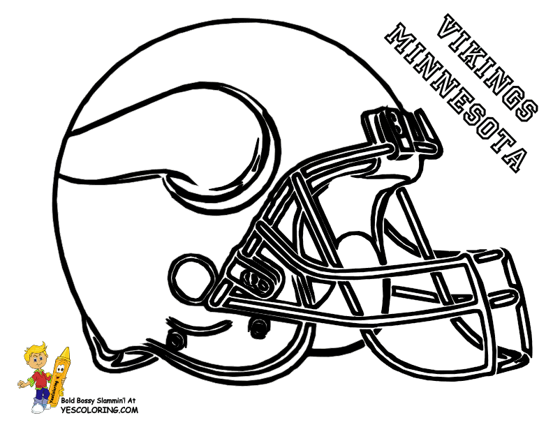 Pro Football Helmet Coloring Page | NFL Football | Free Coloring