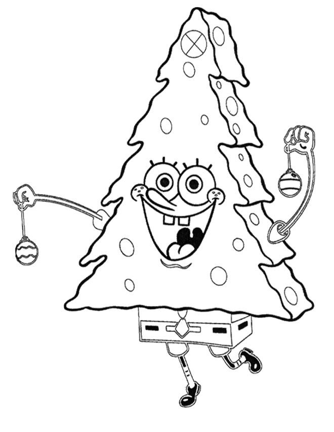 Spongebob Christmas - Coloring Pages for Kids and for Adults