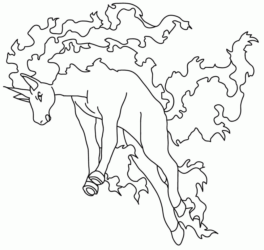 Rapidash Lineart by Sarah-the-Monkey on DeviantArt