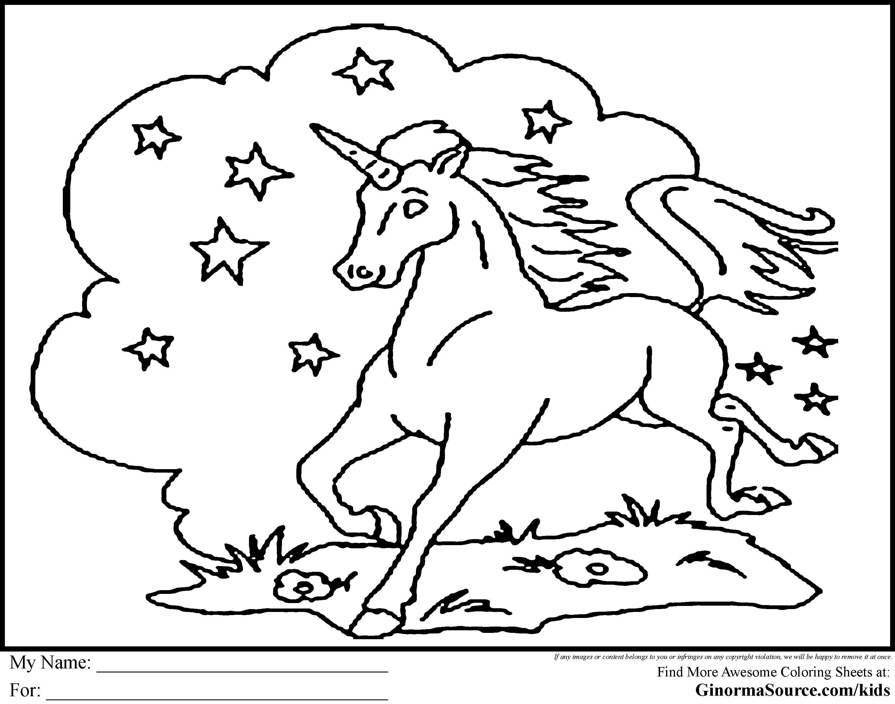 unicorn coloring pages full page - VoteForVerde.com