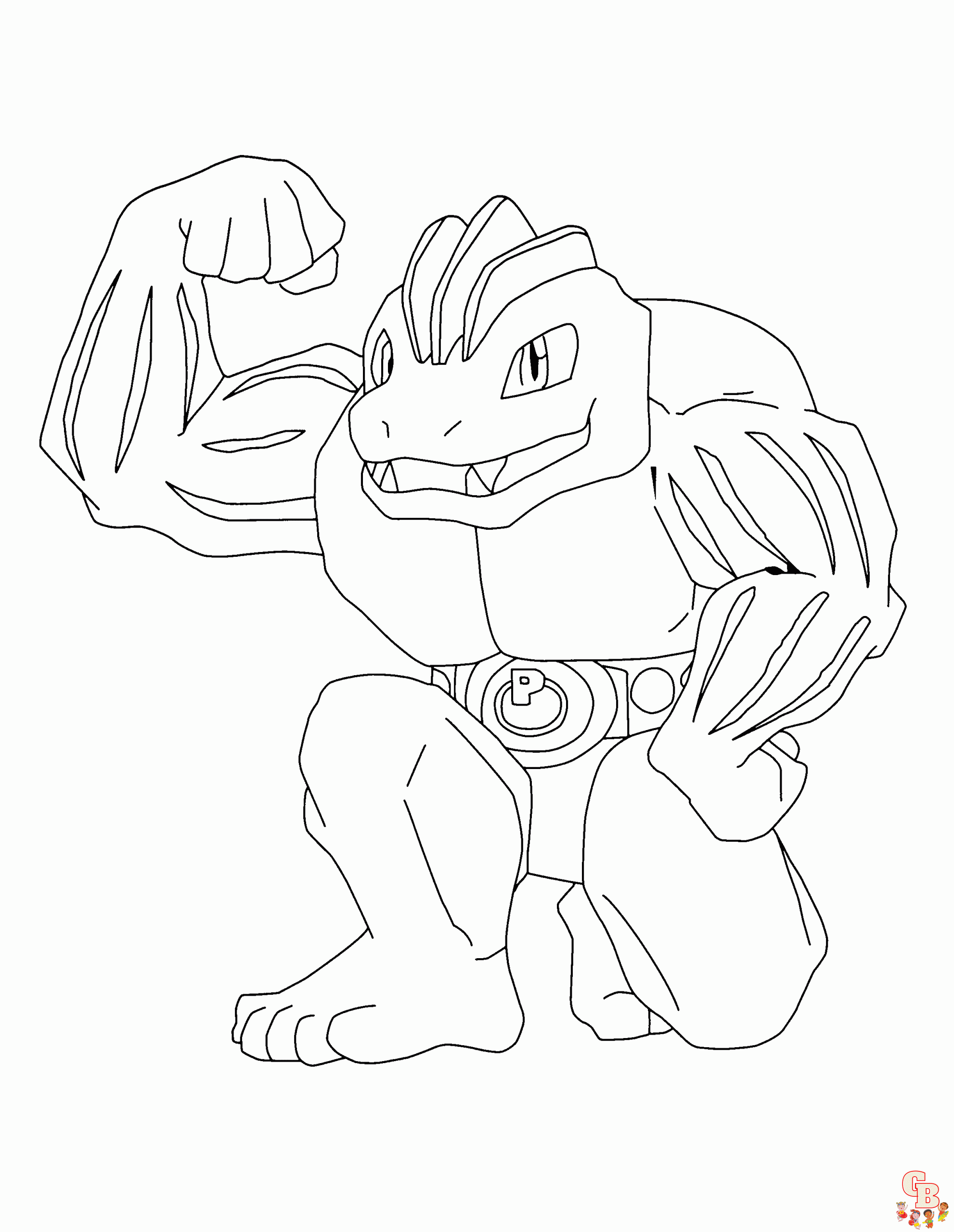 Coloring Fun with Machoke Coloring Pages: Free Printable