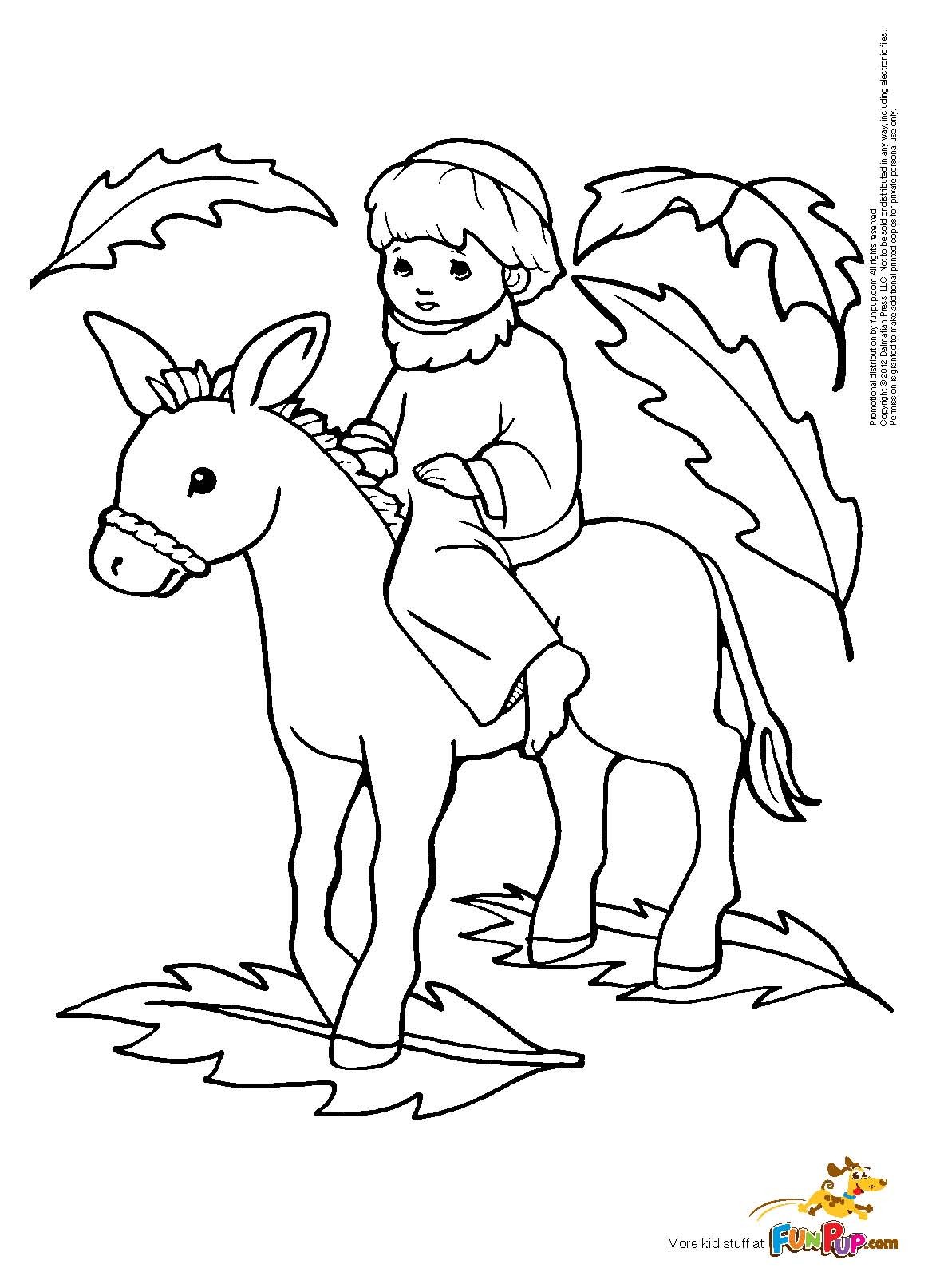 Palm Sunday Coloring Pages For Preschoolers | Coloring Page