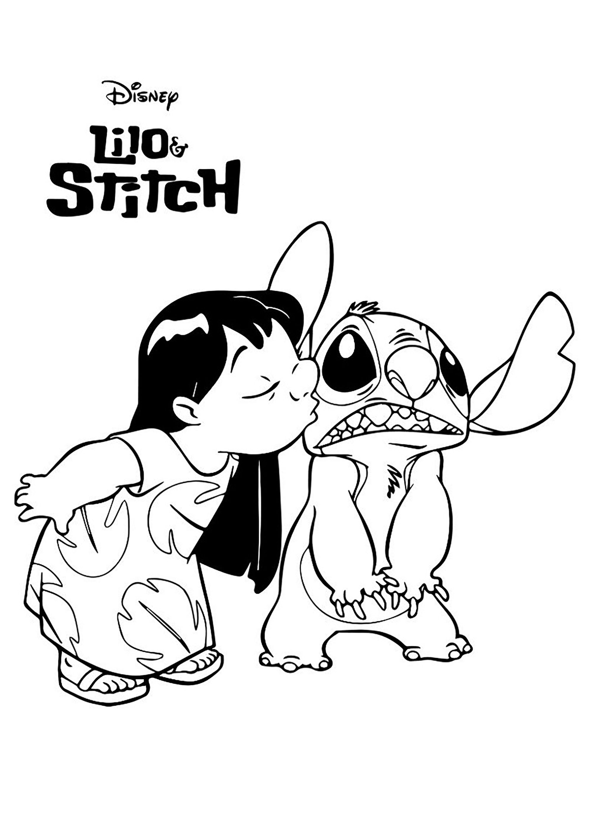 Lilo and Stitch coloring pages to download - Lilo and Stitch Kids Coloring  Pages
