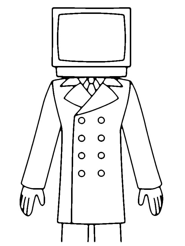 TV Man from Skibidi Toilet coloring page - Download, Print or Color Online  for Free