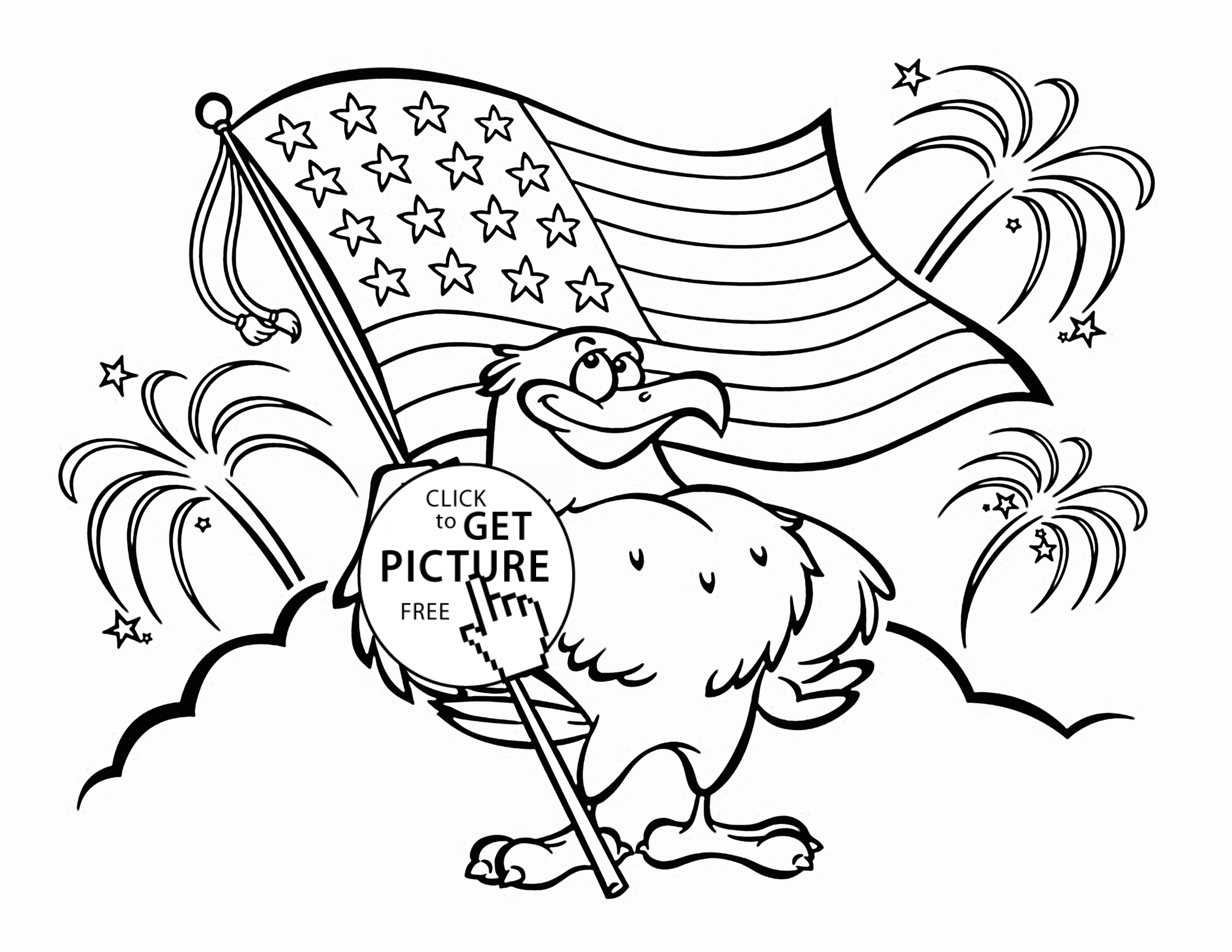 bald eagle coloring sheet kids - Clip Art Library