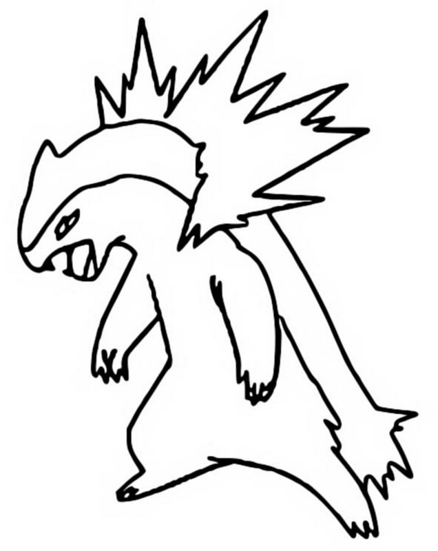 Coloring Pages Pokemon - Typhlosion - Drawings Pokemon