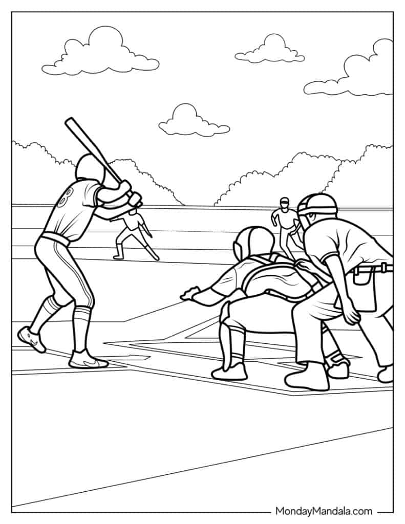 20 Baseball Coloring Pages (Free PDF ...