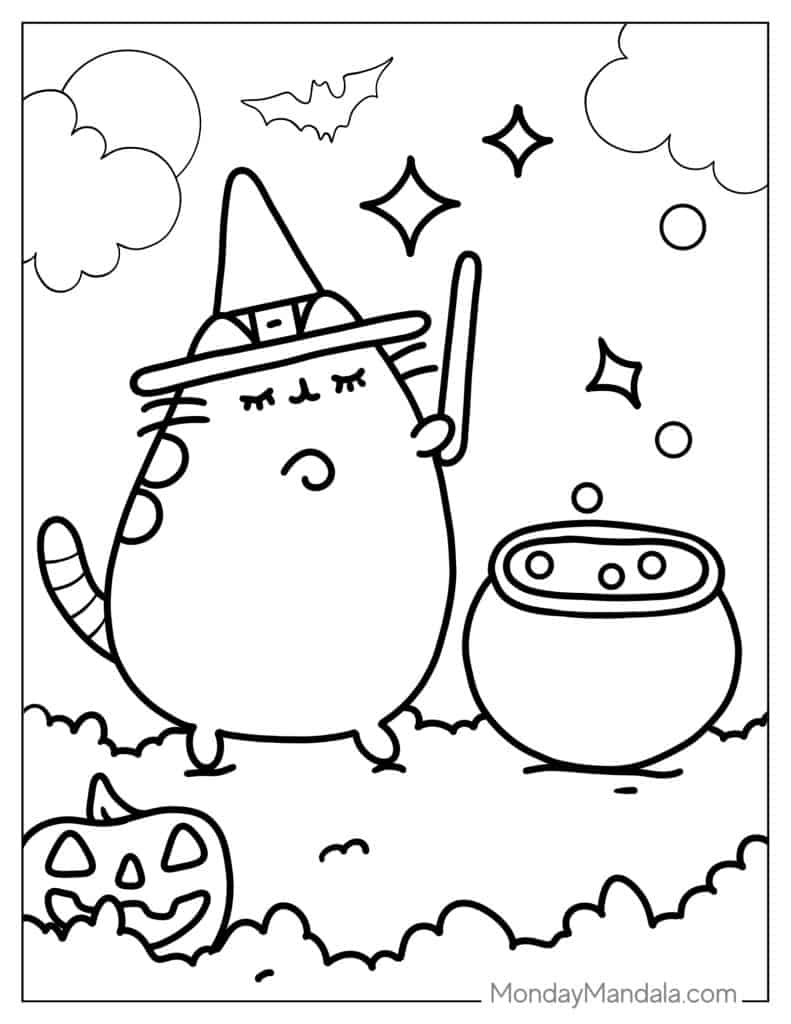 48 Pusheen Coloring Pages (Free PDF ...