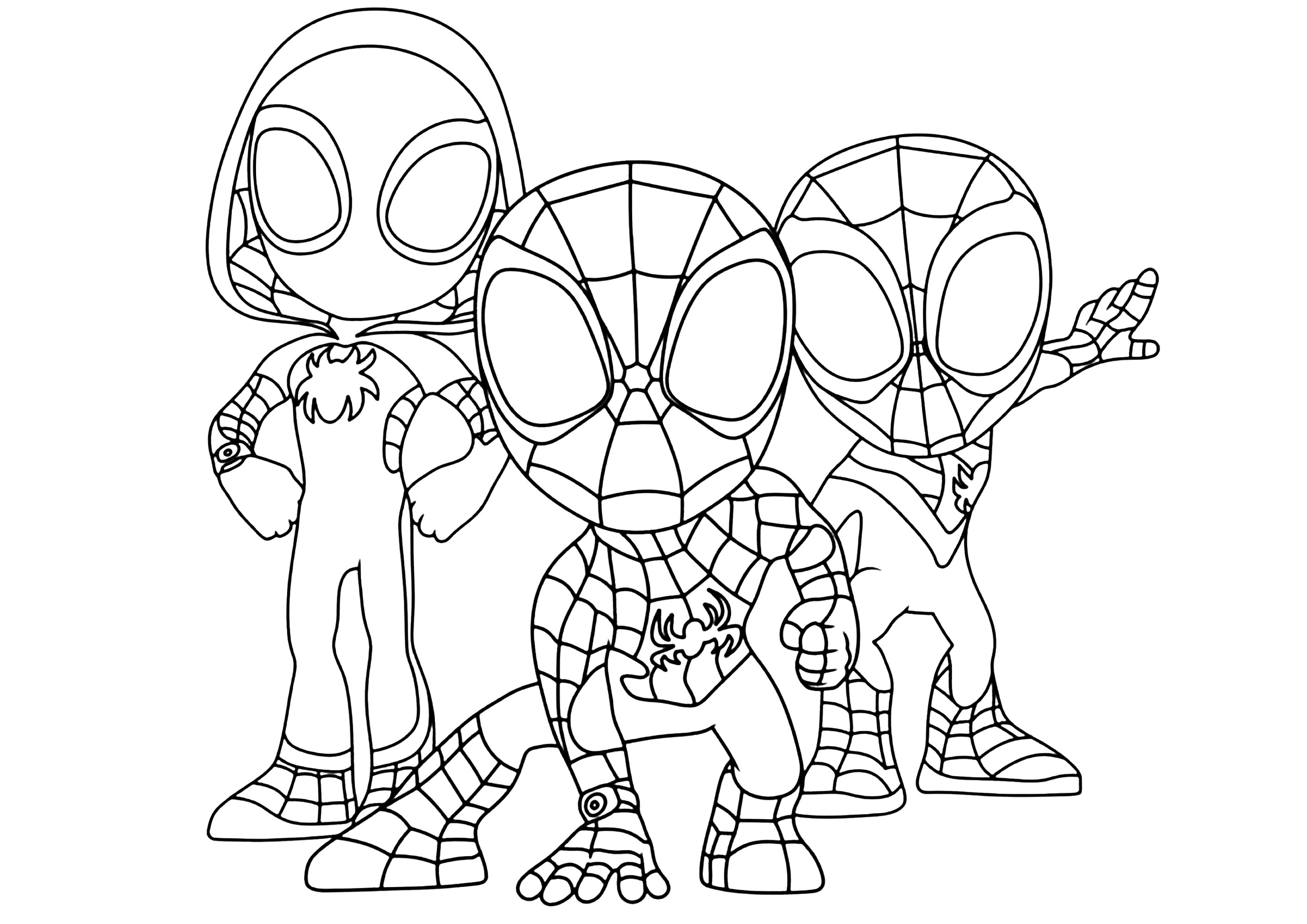 Spider Verse characters in Kawaii mode ...