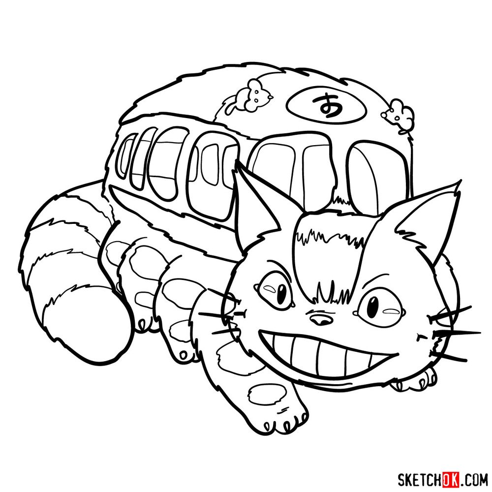 Catbus Archives - Sketchok easy drawing guides