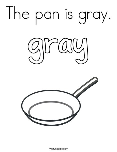 The pan is gray Coloring Page - Twisty Noodle