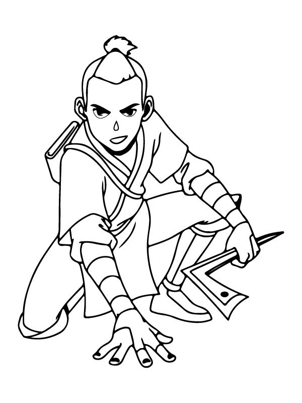 Sokka The Legend of Korra Coloring Page - Free Printable Coloring Pages for  Kids
