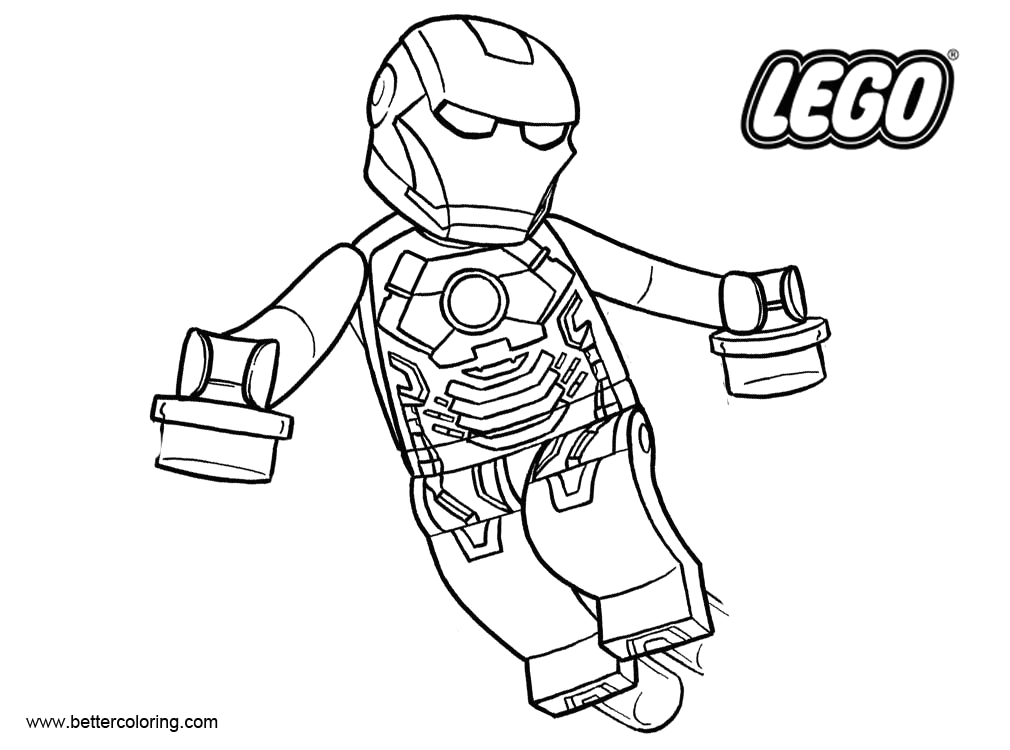 Lego Iron Man Coloring Pages to Print