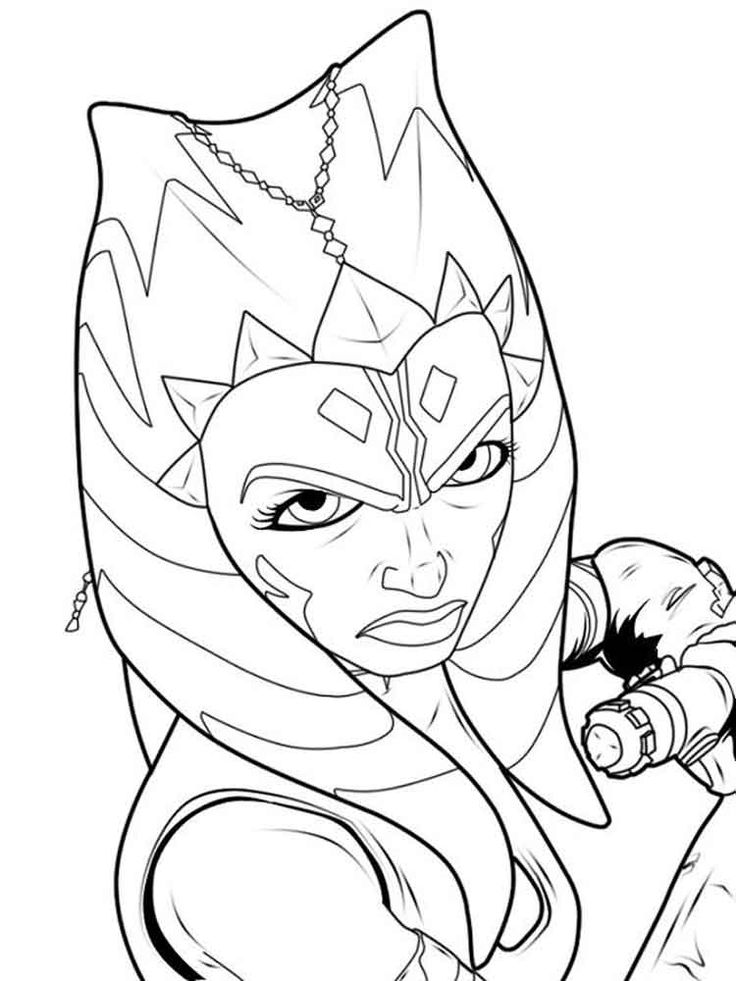 Ahsoka Tano Coloring Pages - Best Coloring Pages For Kids in 2021 | Star  wars coloring book, Star wars drawings, Star wars colors