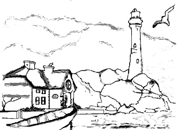 Beautiful Lighthouse Painting Coloring Pages - Download & Print Online Coloring  Pages for Free | Color Nimbus