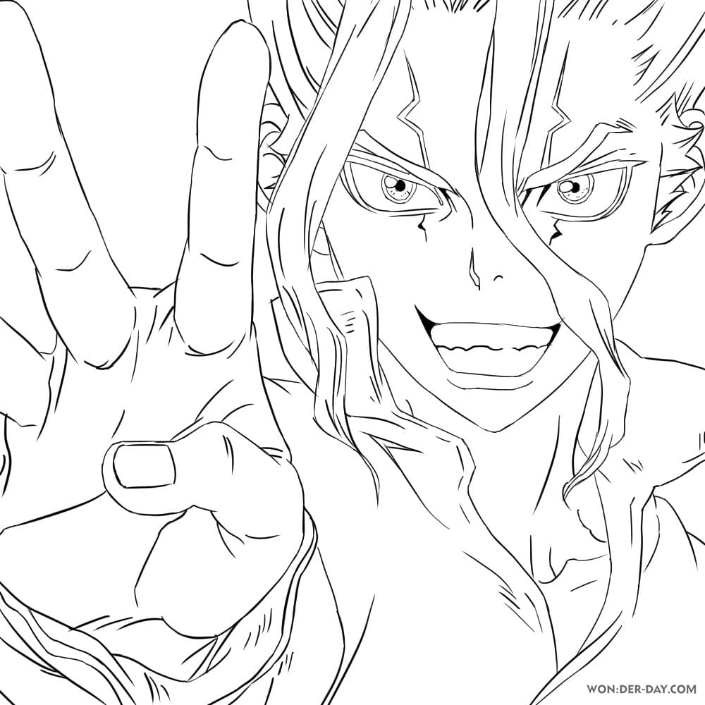 Dr. Stone Coloring Pages - Free Printable Coloring Pages
