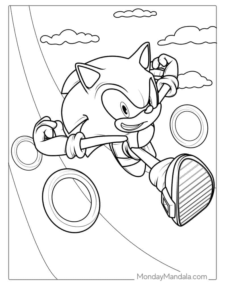 40 Sonic Coloring Pages (Free PDF Printables)