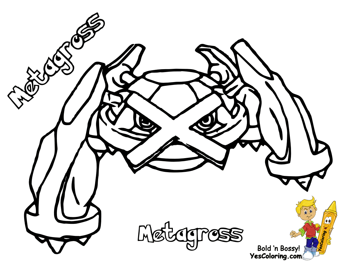 pokemon metagross coloring pages - Clip Art Library