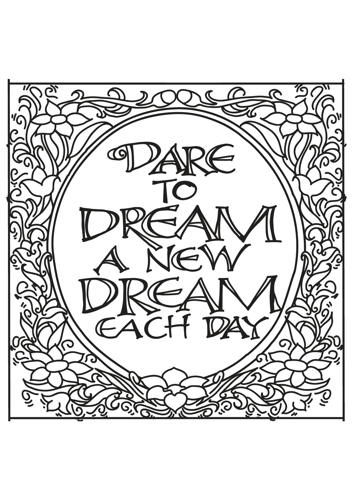 Free book quote - 11 - Positive & inspiring quotes Adult Coloring Pages