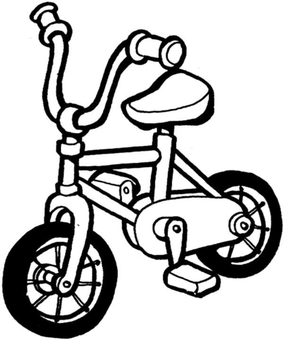 Kid's Bike coloring page | Free Printable Coloring Pages