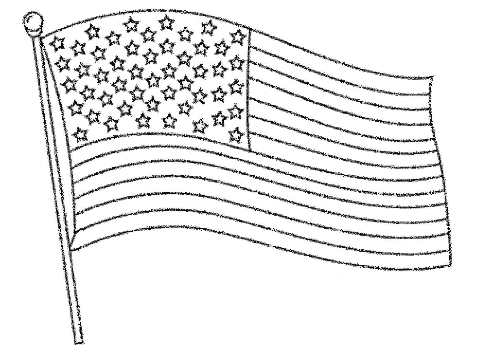 coloring page of american flag - Printable Kids Colouring Pages