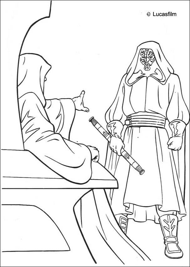 Darth maul and emperor coloring pages - Hellokids.com
