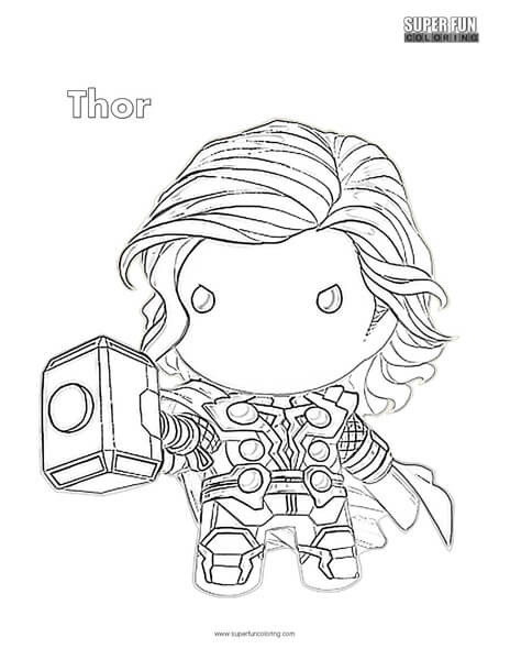 Cute Thor Coloring Page - Super Fun ...