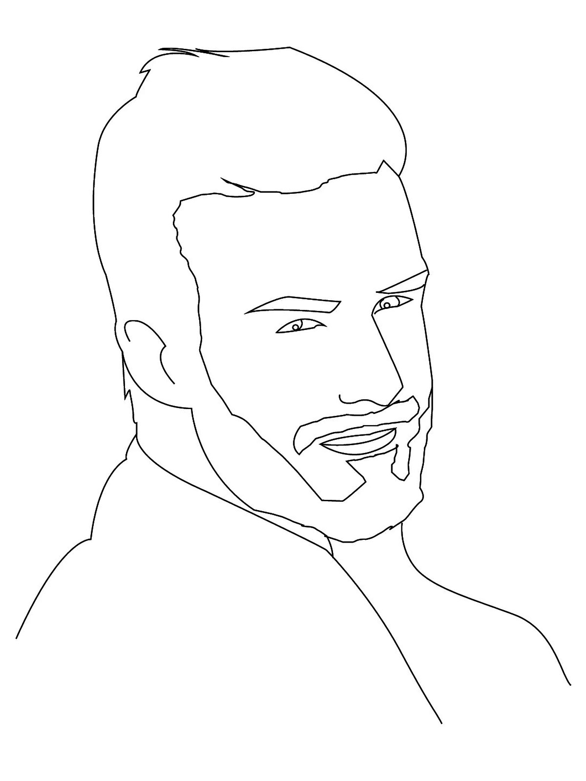 David Beckham coloring book printable and online